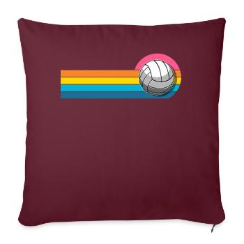 Volley-ball - Housse de coussin décorative 45 x 45 cm - bordeaux - Devant