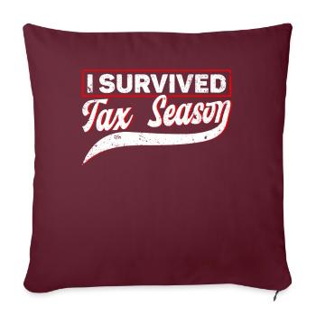 Saison des impôts Journée de l’impôt sur les dons de comptables CPA - Housse de coussin décorative 45 x 45 cm - bordeaux - Devant