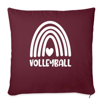 Volley-ball - Housse de coussin décorative 45 x 45 cm - bordeaux - Devant