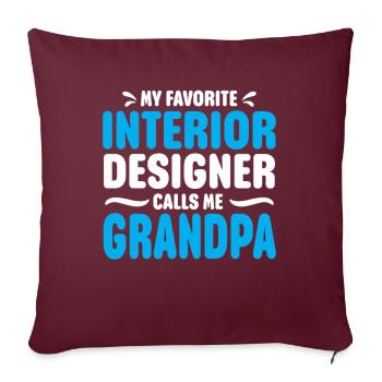 Designer d’intérieur Cadeau Designer de décoration d’intérieur - Housse de coussin décorative 45 x 45 cm - bordeaux - Devant