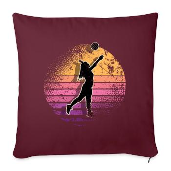 Volley-ball - Housse de coussin décorative 45 x 45 cm - bordeaux - Devant