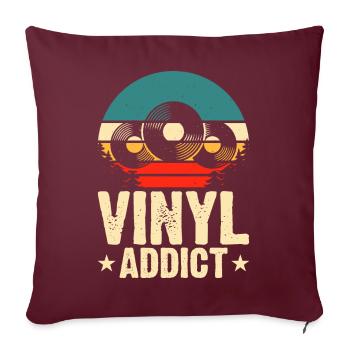 Vinyl Addict - Sofakissenbezug 45 x 45 cm - Burgunderrot - Vorne