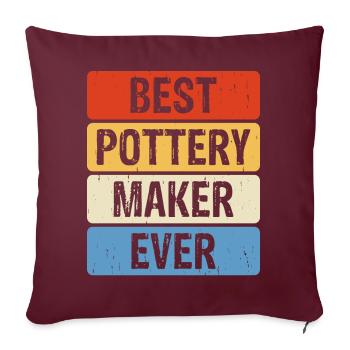 Poterie Poterie Poterie - Housse de coussin décorative 45 x 45 cm - bordeaux - Devant