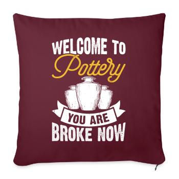 Poterie Poterie Poterie - Housse de coussin décorative 45 x 45 cm - bordeaux - Devant