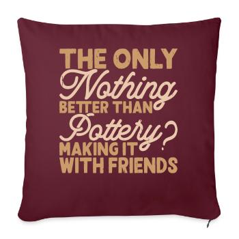 Poterie Poterie Poterie - Housse de coussin décorative 45 x 45 cm - bordeaux - Devant