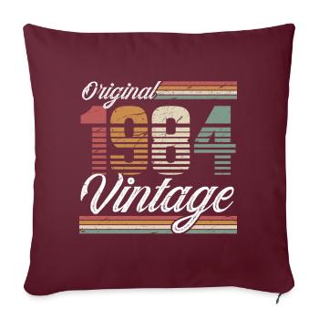 1984 Année de naissance 40e anniversaire Millésime - Housse de coussin décorative 45 x 45 cm - bordeaux - Devant