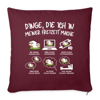 Drôle De Mouton Mouton Mouton Berger - Housse de coussin décorative 45 x 45 cm - bordeaux - Devant
