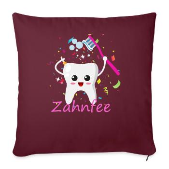 Fée des dents,Costume de fée des dents,Carnaval,Confettis - Housse de coussin décorative 45 x 45 cm - bordeaux - Devant