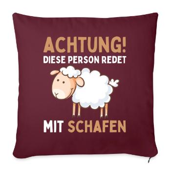 Drôle De Mouton Mouton Mouton Berger - Housse de coussin décorative 45 x 45 cm - bordeaux - Devant