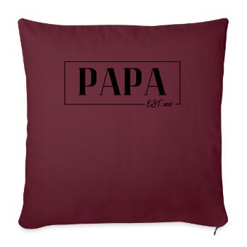 PAPA EST 2027 : Papa 2027 - La fête des pères de papa - Housse de coussin décorative 45 x 45 cm - bordeaux - Devant