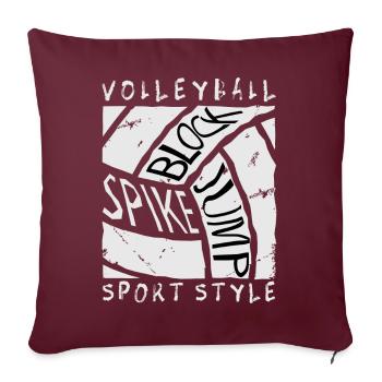 Volley-ball - Housse de coussin décorative 45 x 45 cm - bordeaux - Devant