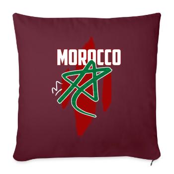 Maroc - Housse de coussin décorative 45 x 45 cm - bordeaux - Devant