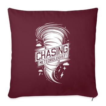 Tornade Twister Chasseur Météorologue - Housse de coussin décorative 45 x 45 cm - bordeaux - Devant
