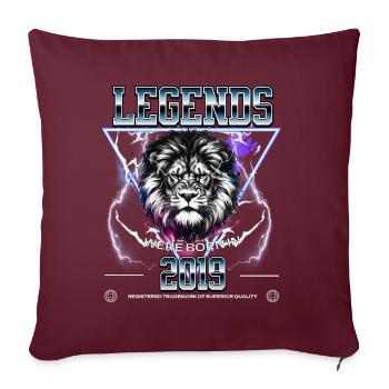2019 Anniversaire année de naissance Leo - Housse de coussin décorative 45 x 45 cm - bordeaux - Devant