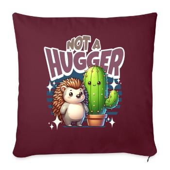 Le cactus hérisson n’est pas un câlin - Housse de coussin décorative 45 x 45 cm - bordeaux - Devant
