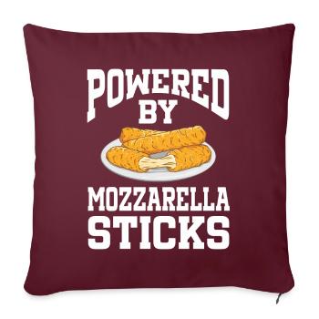 Propulsé par des bâtonnets de mozzarella - Housse de coussin décorative 45 x 45 cm - bordeaux - Devant
