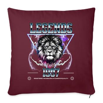 1997 Anniversaire de naissance du Lion - Housse de coussin décorative 45 x 45 cm - bordeaux - Devant