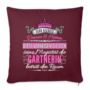 Drôle de dicton de jardinier pour le jardinage dans le - Housse de coussin décorative 45 x 45 cm - bordeaux - Devant