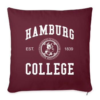 Hamburg College University Universität Hochschule - Housse de coussin décorative 45 x 45 cm - bordeaux - Devant
