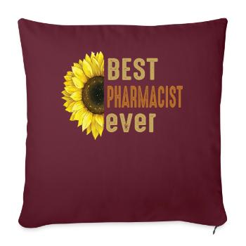 future vintage retro pharmacist pharmacy tech - Housse de coussin décorative 45 x 45 cm - bordeaux - Devant