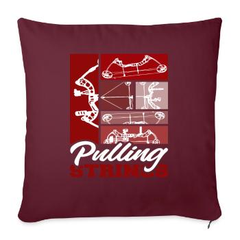 Tir à l’arc Tir à l’arc Tir à l’arc - Housse de coussin décorative 45 x 45 cm - bordeaux - Devant