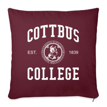Cottbus College, Universität Hochschule - Housse de coussin décorative 45 x 45 cm - bordeaux - Devant
