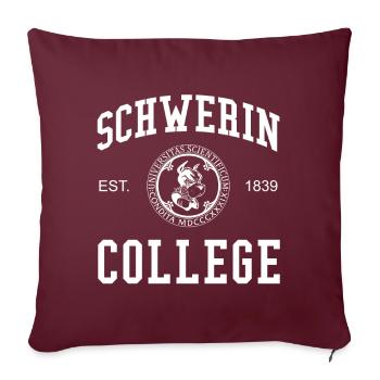 Schwerin College University Universität Hochschule - Housse de coussin décorative 45 x 45 cm - bordeaux - Devant