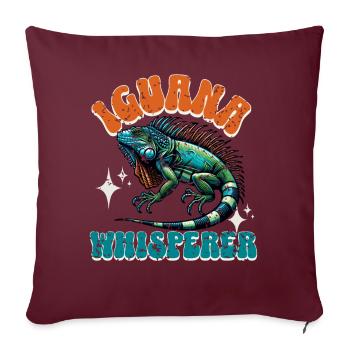 Iguane - Housse de coussin décorative 45 x 45 cm - bordeaux - Devant