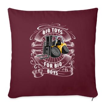 Conducteur de chariot élévateur - Housse de coussin décorative 45 x 45 cm - bordeaux - Devant