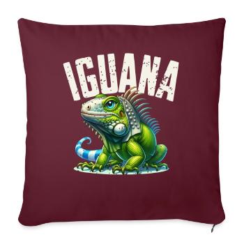 Leguan - Sofakissenbezug 45 x 45 cm - Burgunderrot - Vorne