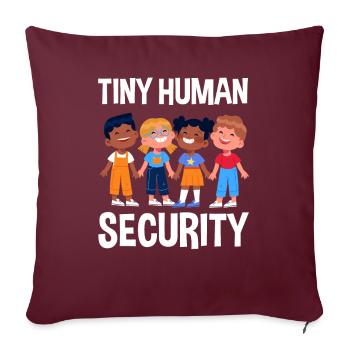 Garderie pour la sécurité des petites personnes - Housse de coussin décorative 45 x 45 cm - bordeaux - Devant