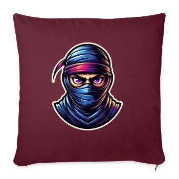 Ninja - Housse de coussin décorative 45 x 45 cm - bordeaux - Devant