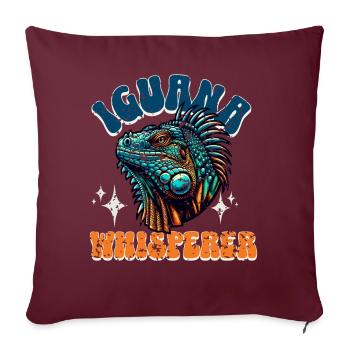 Iguane - Housse de coussin décorative 45 x 45 cm - bordeaux - Devant