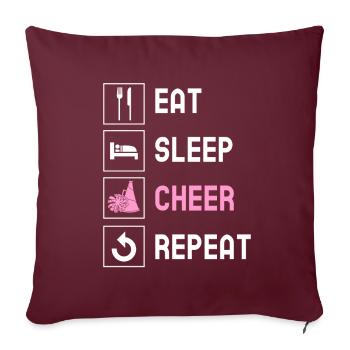 Cheerleading Cheerleader Base Flyer - Housse de coussin décorative 45 x 45 cm - bordeaux - Devant