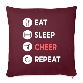 Cheerleading Cheerleader Base Flyer - Housse de coussin décorative 45 x 45 cm - bordeaux - Devant