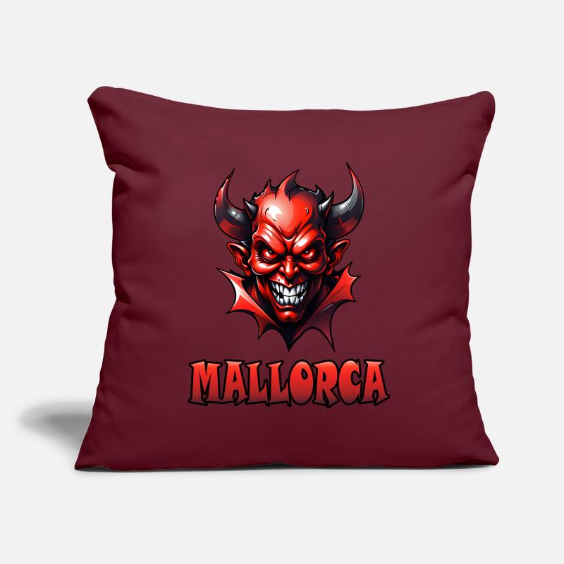 Mallorca with Red Devil Sofa pillowcase 17,3'' x 17,3'' (45 x 45 cm)