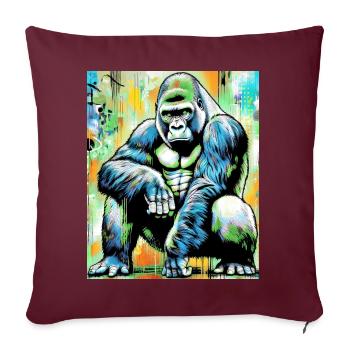 gorilla - Sofa pillowcase 17,3'' x 17,3'' (45 x 45 cm) - burgundy - Front