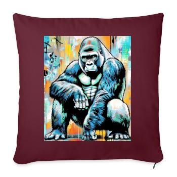 gorilla - Sofa pillowcase 17,3'' x 17,3'' (45 x 45 cm) - burgundy - Front