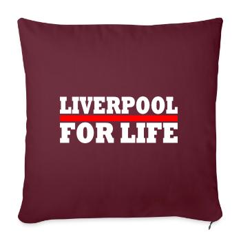 LIVERPOOL - Sofakissenbezug 45 x 45 cm - Burgunderrot - Vorne