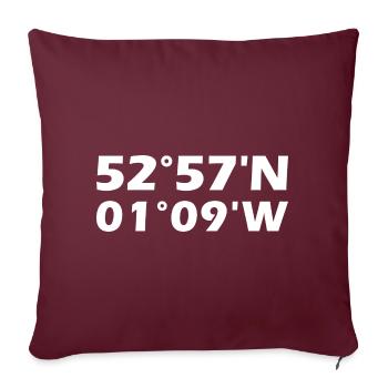 Coordonnées de Nottingham - Housse de coussin décorative 45 x 45 cm - bordeaux - Devant