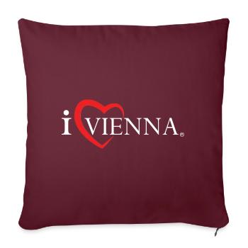 I love Vienna White - Sofakissenbezug 45 x 45 cm - Burgunderrot - Vorne