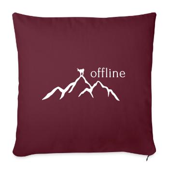 Montagne avec chamois hors ligne - Housse de coussin décorative 45 x 45 cm - bordeaux - Devant