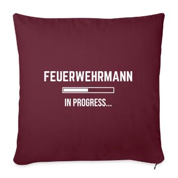Pompier en devenir - Housse de coussin décorative 45 x 45 cm - bordeaux - Devant