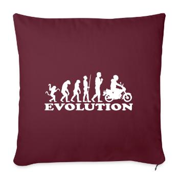 Idée cadeau de conducteur de vélomoteur de cyclomoteur - Housse de coussin décorative 45 x 45 cm - bordeaux - Devant