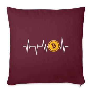 Drôle Bitcoin Crypto Blockchain Btc Fun Liebhab - Housse de coussin décorative 45 x 45 cm - bordeaux - Devant