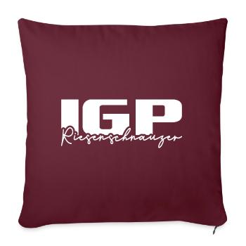 IGP RIESENSCHNAUZER Wilsigns Hundesport - Sofakissenbezug 45 x 45 cm - Burgunderrot - Vorne