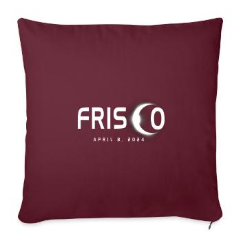 Frisco Texas Sonnenfinsternis Souvenir 8. April 2024 - Sofakissenbezug 45 x 45 cm - Burgunderrot - Vorne