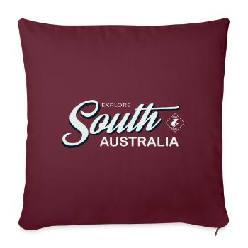EXPLORE SOUTH AUSTRALIA - Sofakissenbezug 45 x 45 cm - Burgunderrot - Vorne