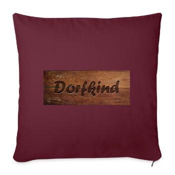 enfant du village - Housse de coussin décorative 45 x 45 cm - bordeaux - Devant