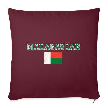 Madagaskar - Sofakissenbezug 45 x 45 cm - Burgunderrot - Vorne